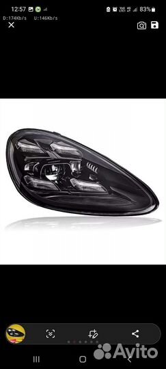 Матричные лед фары porsche cayenne