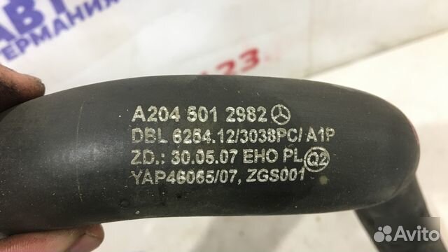 Патрубок Mercedes E350 W212 642.850D 2010