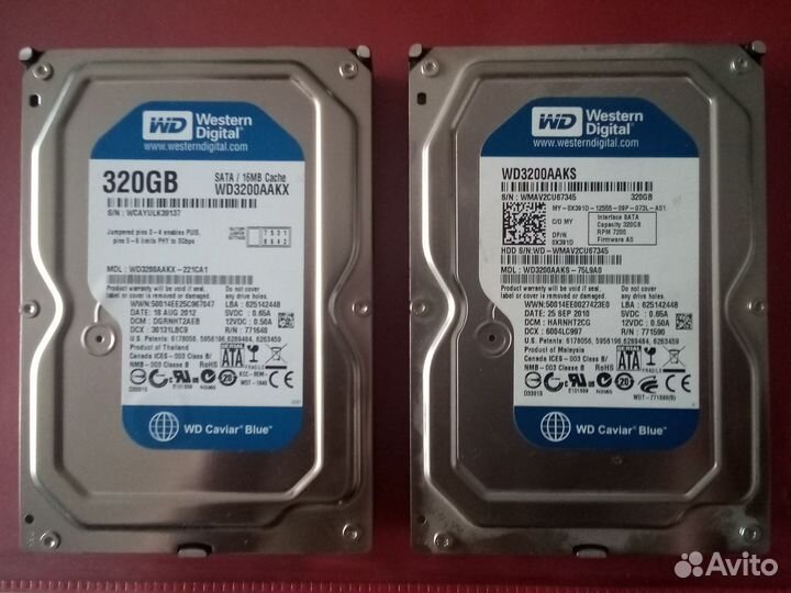 HDD 320, 250, 160 Gb Seagate Barracuda, WD