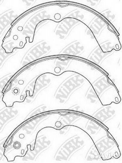 Колодки тормозные барабанные зад - nibk