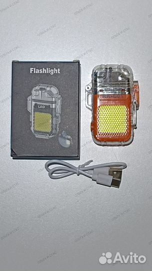 Зажигалка импульсная с фонариком и зарядкой USB