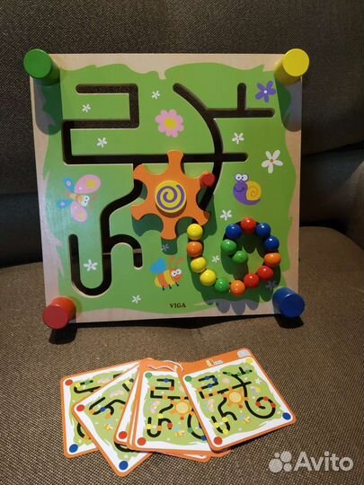 Бизиборд, лабиринт с шариками Viga насекомые