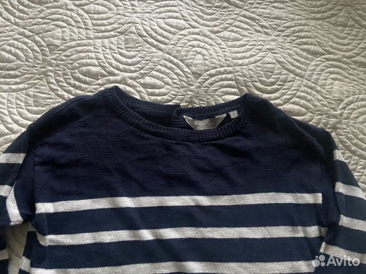 Джемпер синий в белую полоску