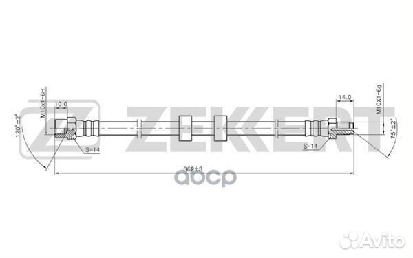 Шланг тормозной Volvo 760 86- 780 86- 850 93