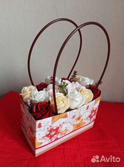 Букет из мыльных роз