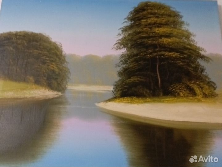 Картина маслом на холсте большая пейзаж