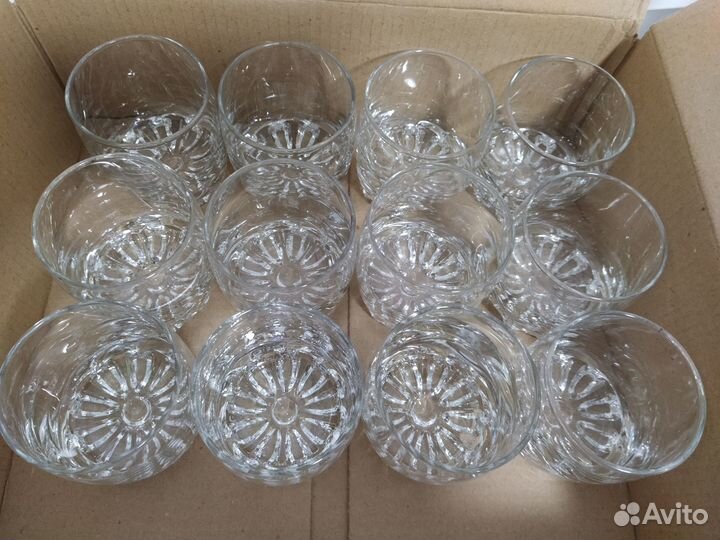 Стаканы новые Стеклянные Набор 12 штук
