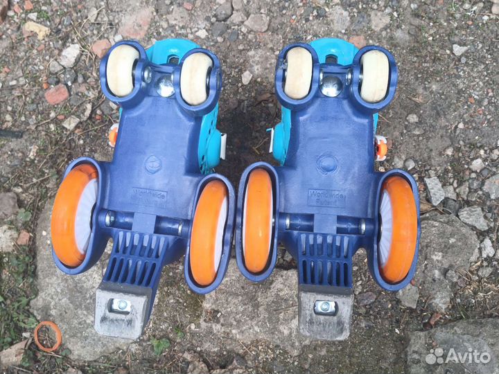 Роликовые коньки б.у 4колеса junior размер 25-28