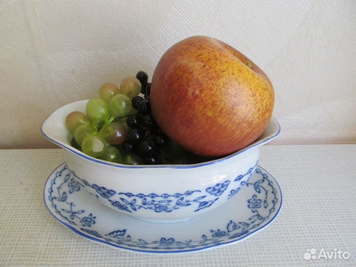 Предметы сервиза фарфор, кобальт, Jager Eisenberg