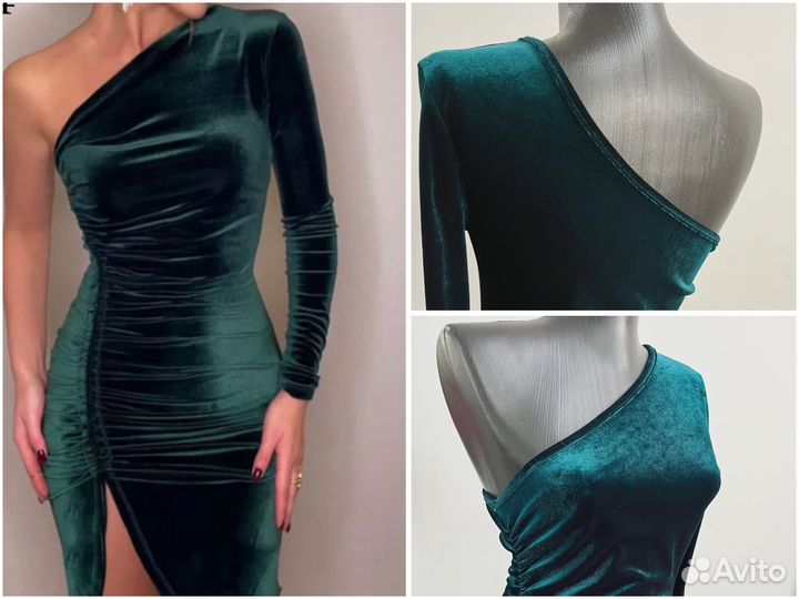 Бархатное вечернее платье 44-46