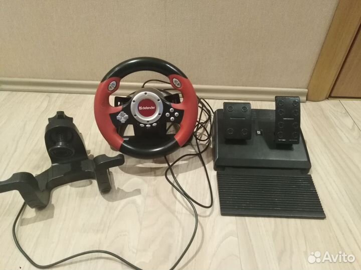 Игровой руль с педалями для пк