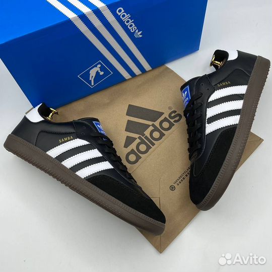 Кроссовки Adidas Samba чёрные 7