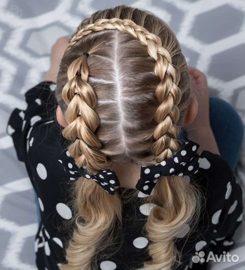 Плетение кос, прически детям, оформление прически