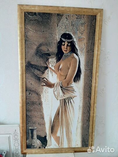 Картина 1,30/70 см.Шелкография в деревянной рамме