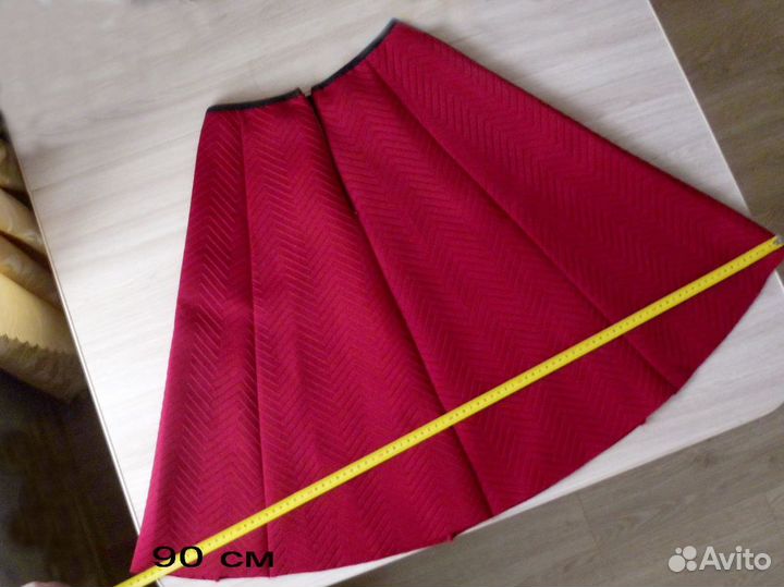 Юбка колокол кримплен бордо на рост 175 ниже колен