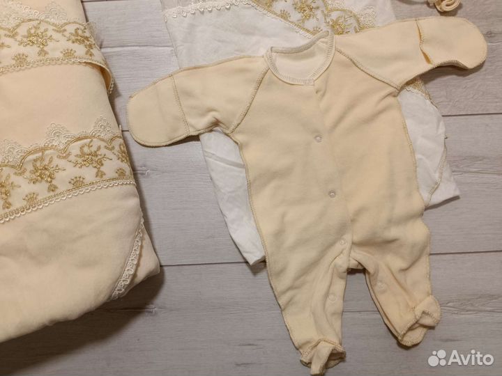 Комплект на выписку из роддома весна/осень 5 предм