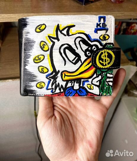 Кошелек Дональд Даг ручной росписи