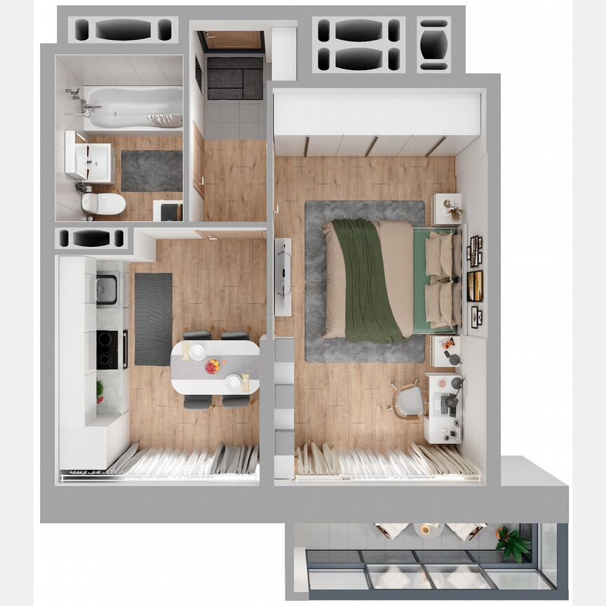 1-к. квартира, 34,5 м², 18/23 эт.