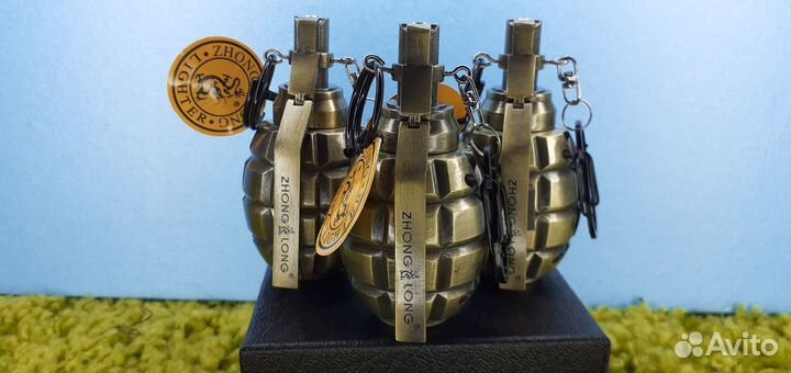 Зажигалка Патрон и граната из металла Premium