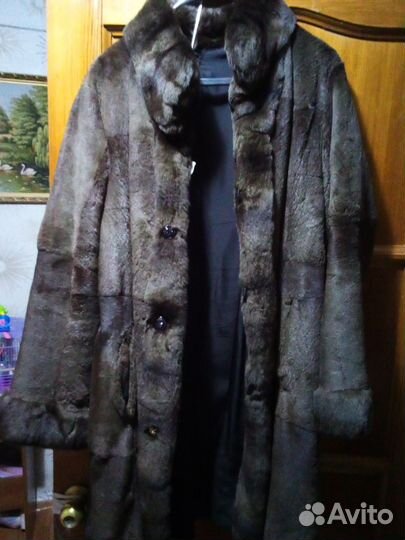 Шуба натуральный мех, большого размера 58-60