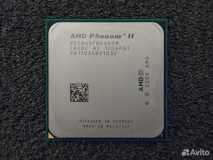 AM3 AMD Phenom II X4 965 BE / 4 ядра 3.4ghz 125W