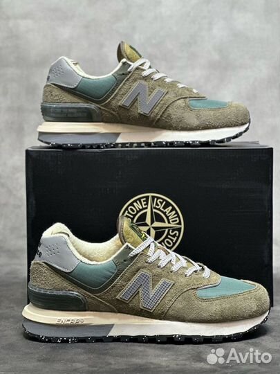 Кроссовки мужские new balance 574 stone island