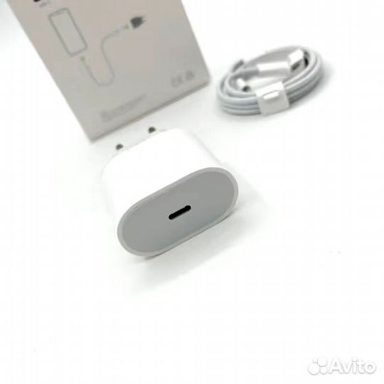 Комплект зарядка Apple 25w USB-C to lightning