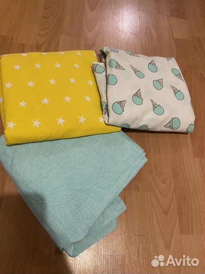 Простынь на резинке и пододеяльники 120 60