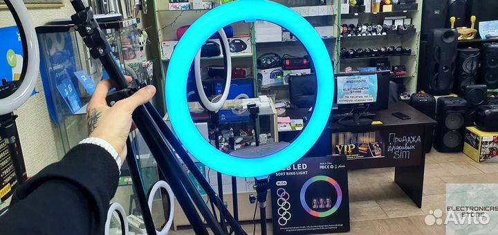 Кольцевая Лампа 56 см со Штативом Новая v.7