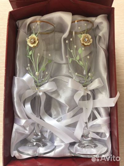 Бокалы для шампанского ручная работа
