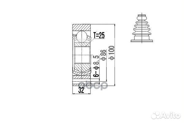 Шрус DCV618001 dynamatrix-korea
