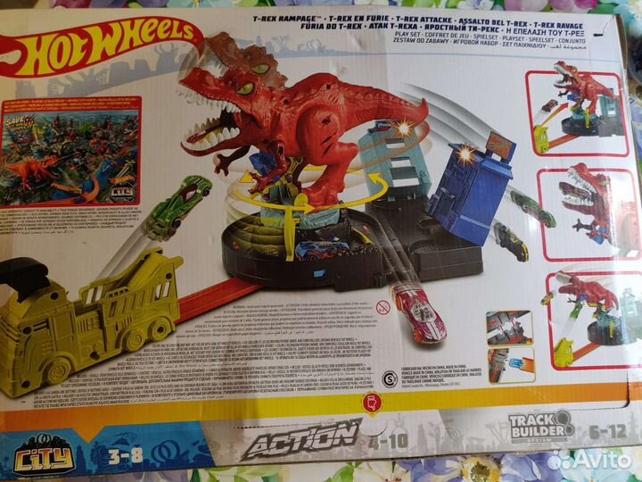 Набор игровой Hot Wheels Сити Яростный Ти-Рекс