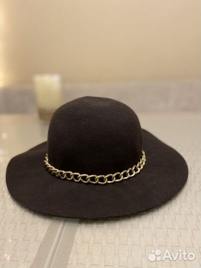 Шляпа коричневая шерсть