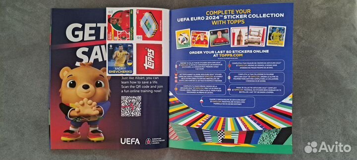 Альбомы / Блоки / Наклейки Topps euro 2024