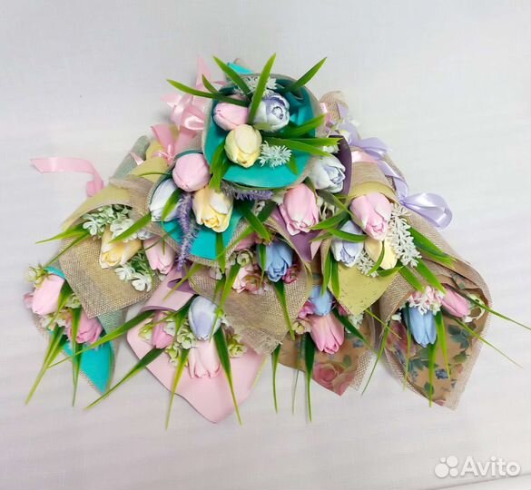 Букет тюльпанов из мыла