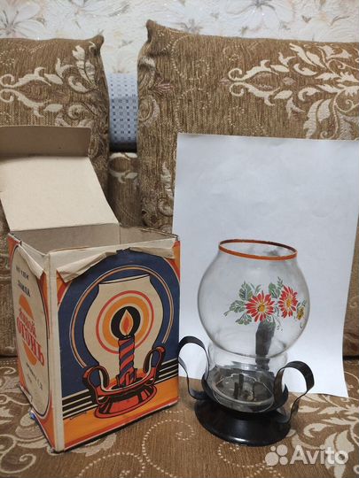 Лампа для свечи Живой огонь винтаж