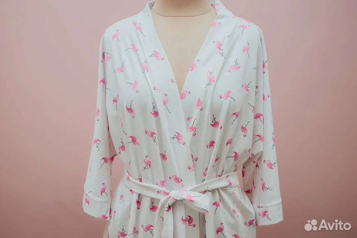 Новый халат фламинго