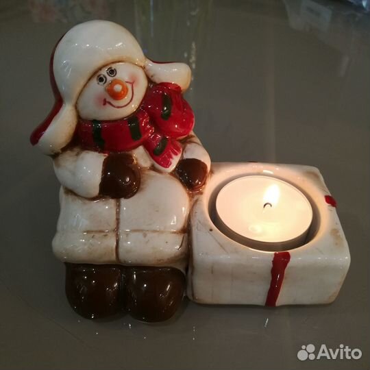 Подсвечники и статуэтка керамика