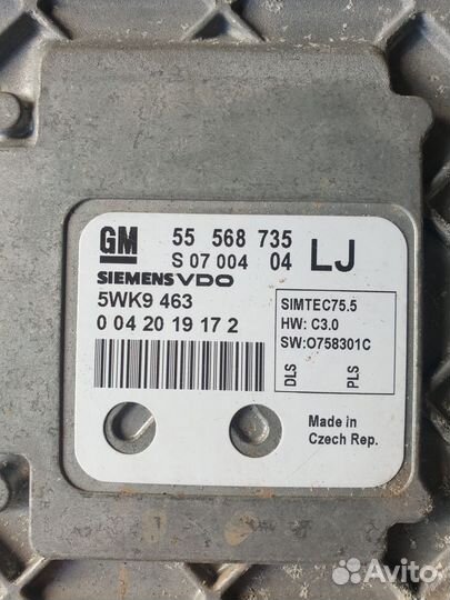 Блок управления двигателем Opel Astra