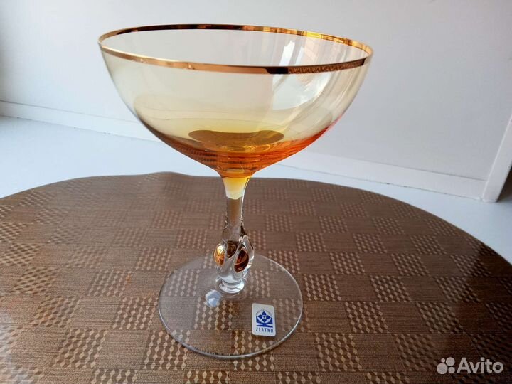 Набор бокалов из чешского стекла 18 шт. СССР