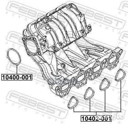 Прокладка дроссельной заслонки lacetti 10400001