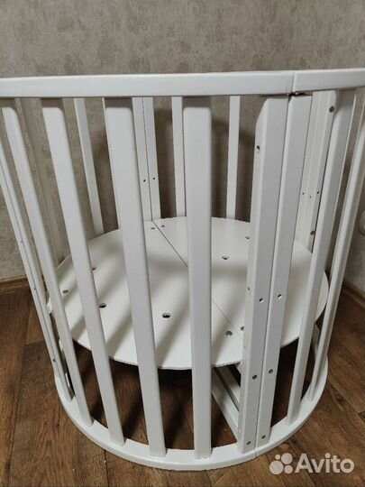 Детская кроватка трансформер круглая