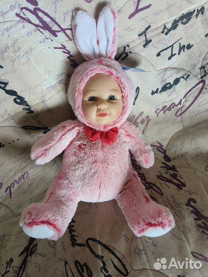 Кукла пупс в костюме зайца
