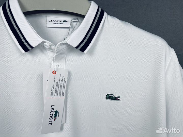 Футболка поло lacoste белая