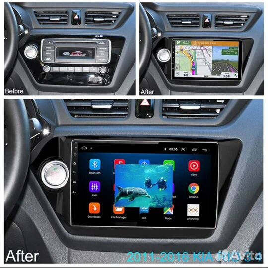 Магнитола для Киа Рио 3 на Андроиде,2011-2016