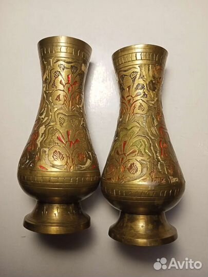 Вазы из латуни Индия, 9,5 см