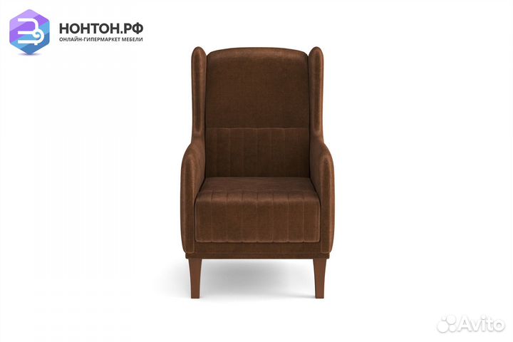 Кресло евромагнат коричневое