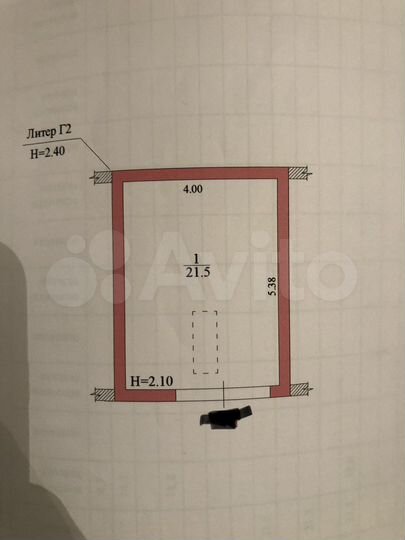 Гараж, 21 м²