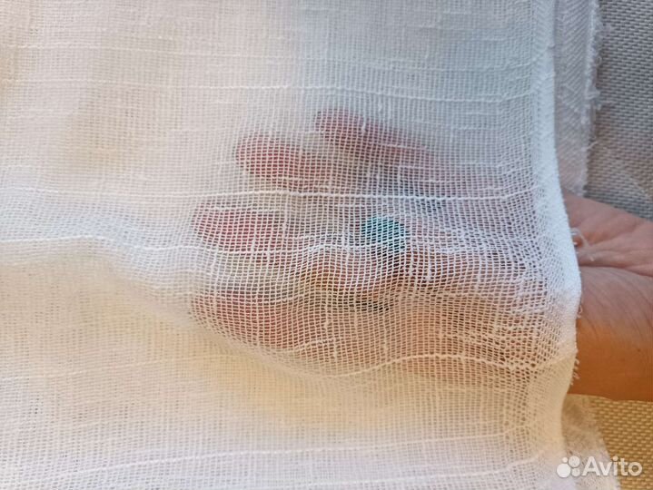 Остаток ткани тюль с узором