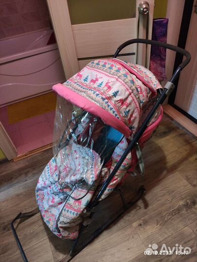 Детские санки коляска